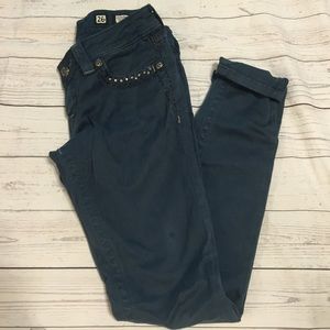 Miss me jeans teal skinny 26